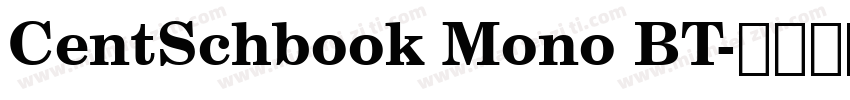 CentSchbook Mono BT字体转换